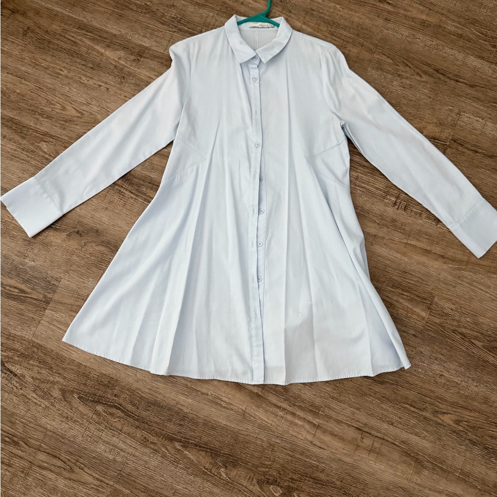 FRNCH Light Blue Asymmetrical Dress